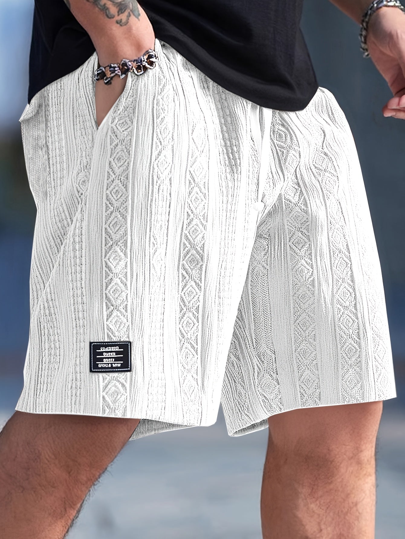 Eric | Textured Knit premium Shorts