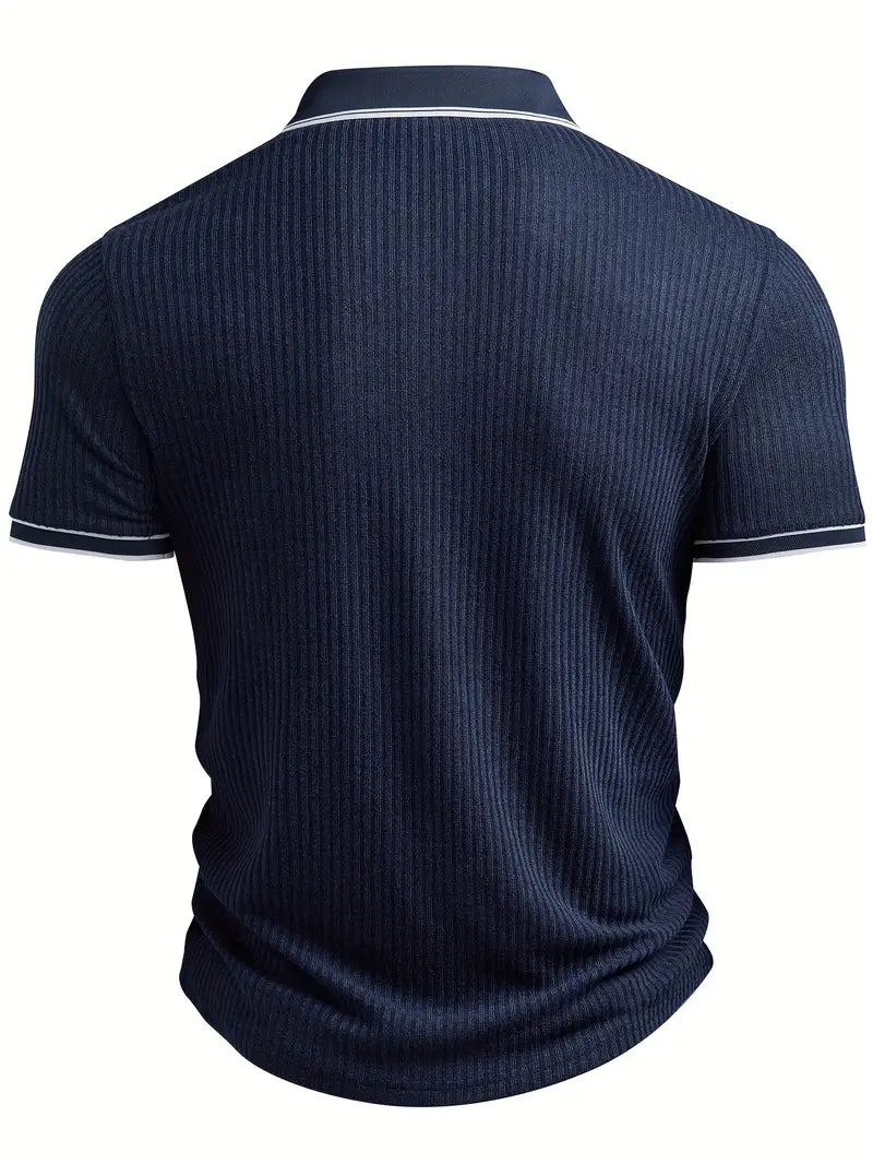 Edward | Striped Knit Polo