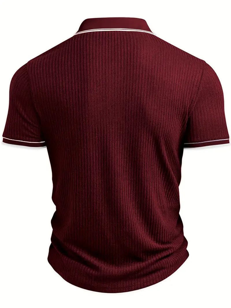 Edward | Striped Knit Polo
