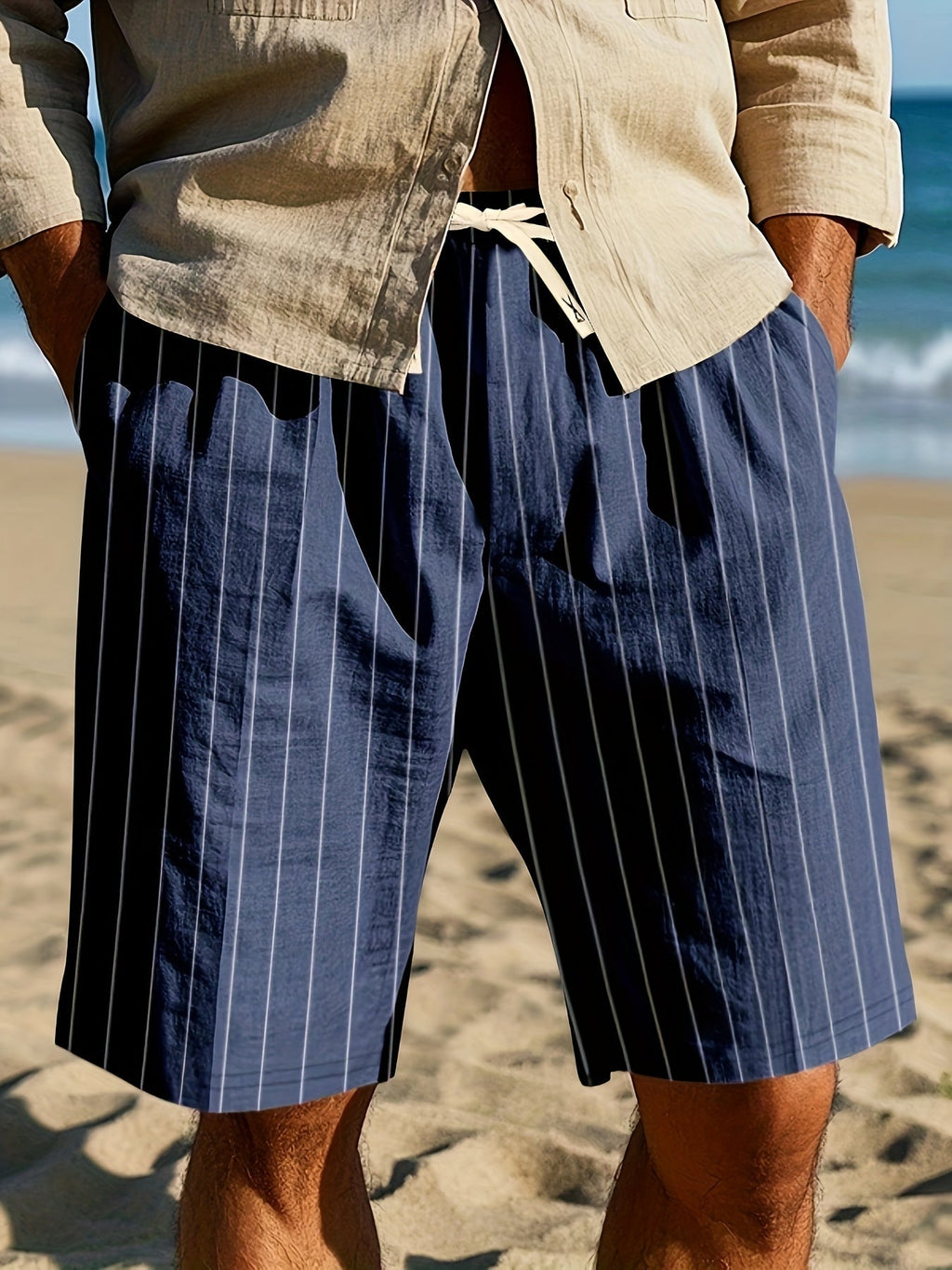 Stanley | Relaxed Striped Beach Shorts