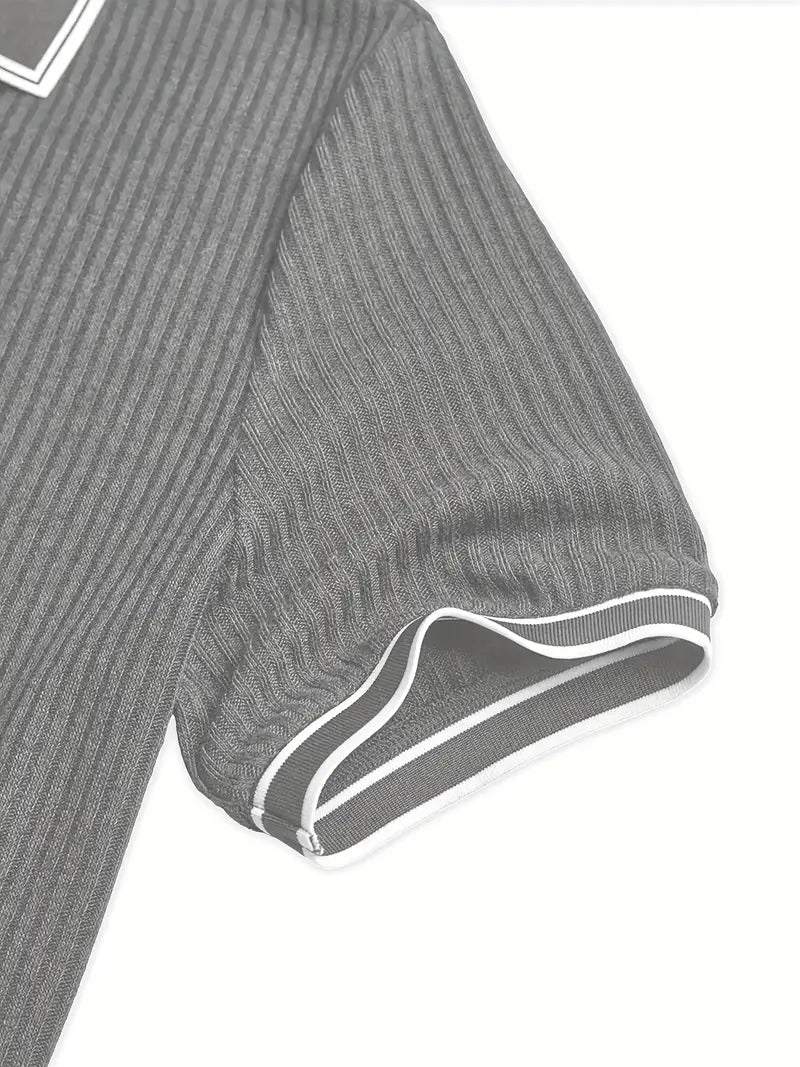 Edward | Striped Knit Polo