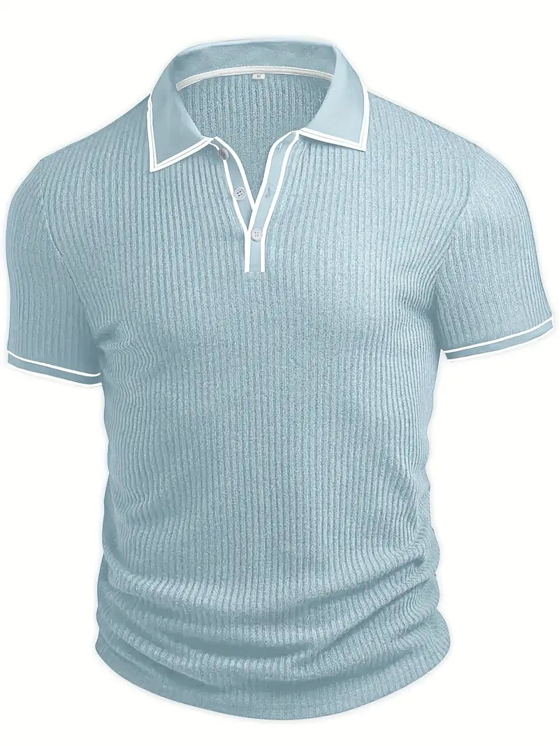 Edward | Striped Knit Polo