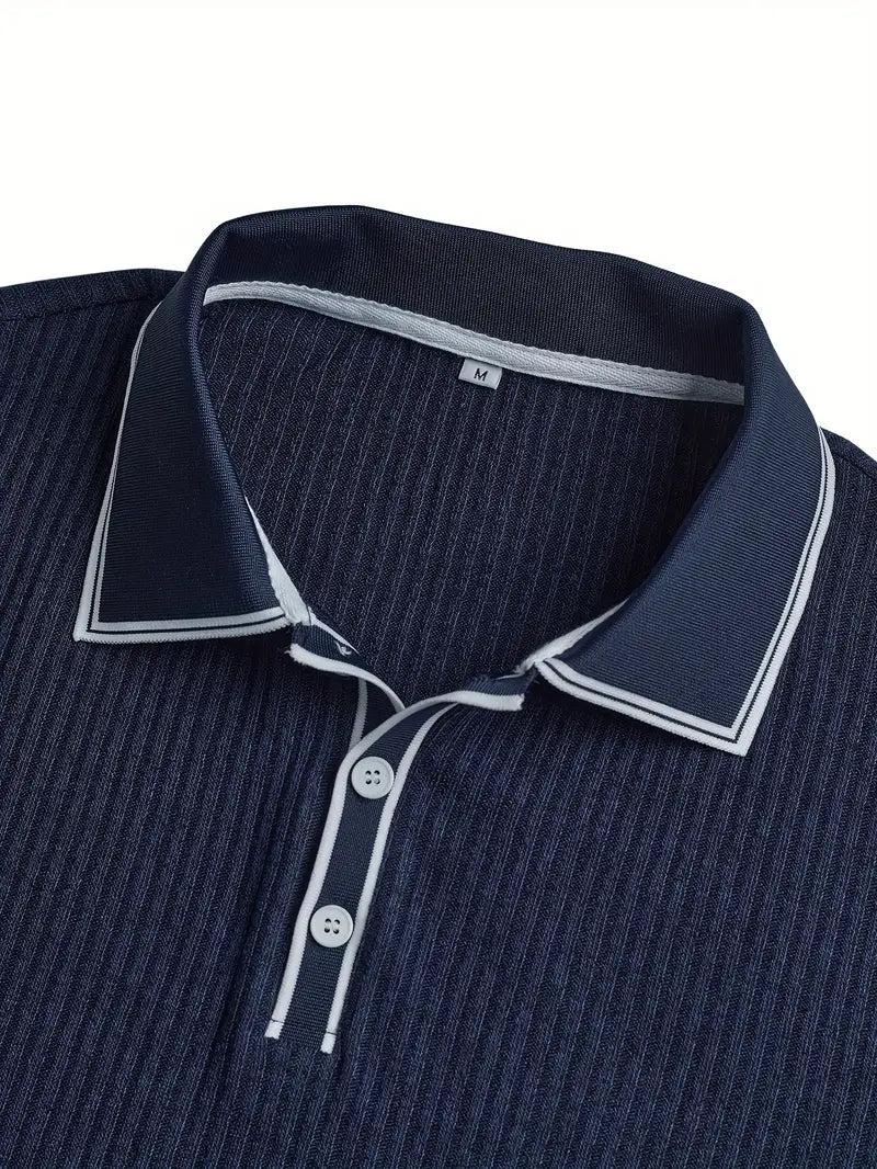 Edward | Striped Knit Polo