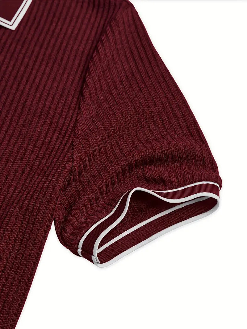 Edward | Striped Knit Polo