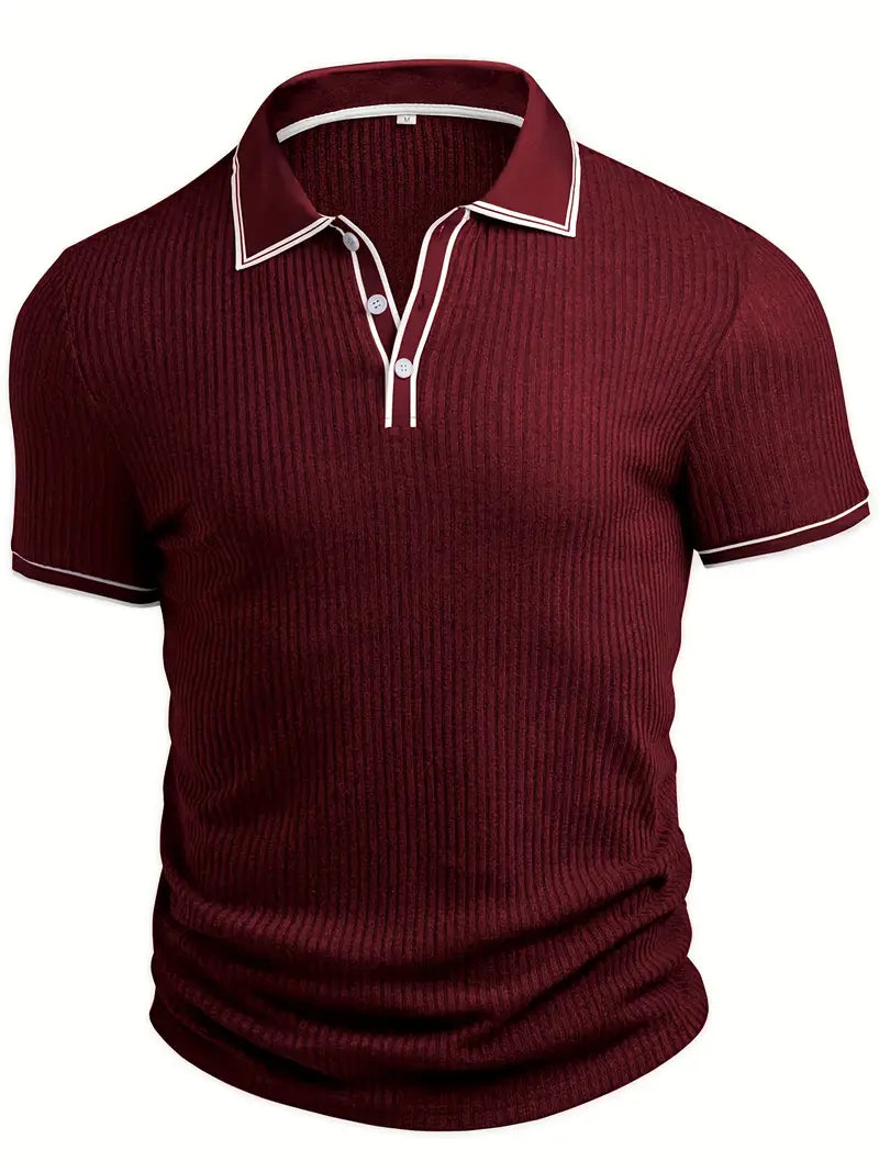 Edward | Striped Knit Polo