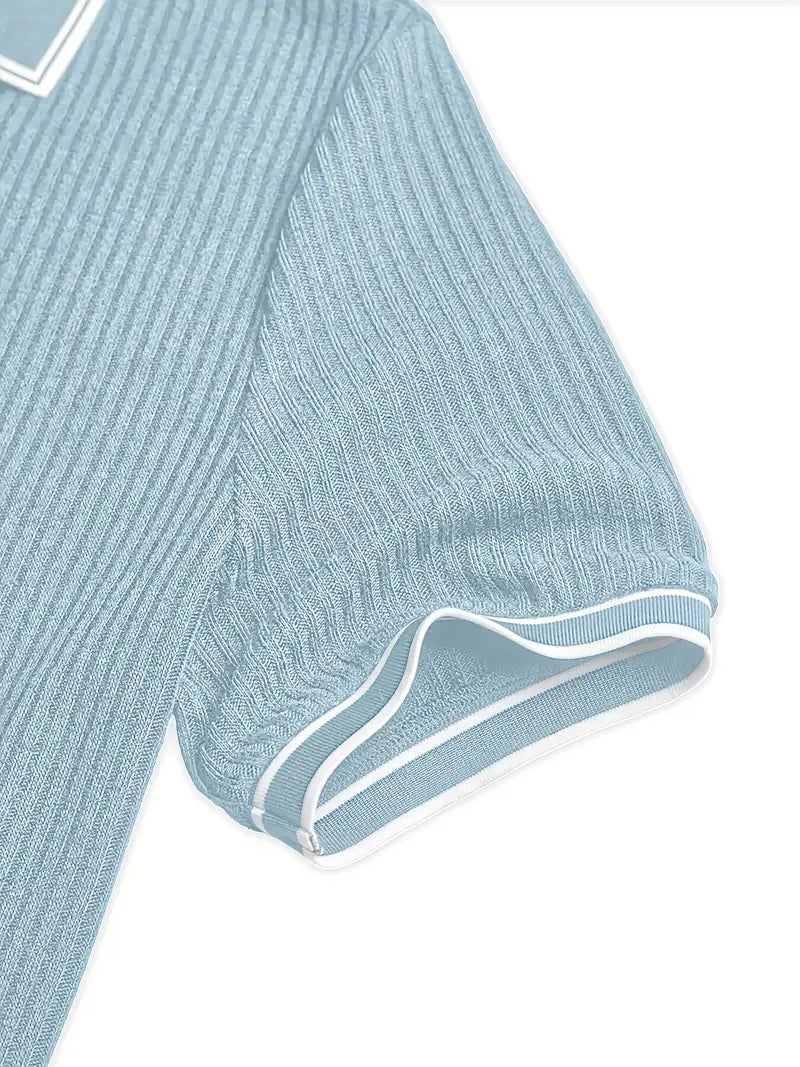 Edward | Striped Knit Polo