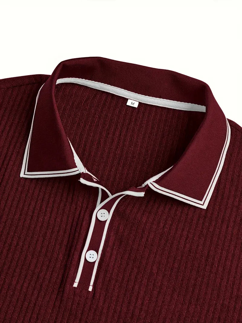 Edward | Striped Knit Polo