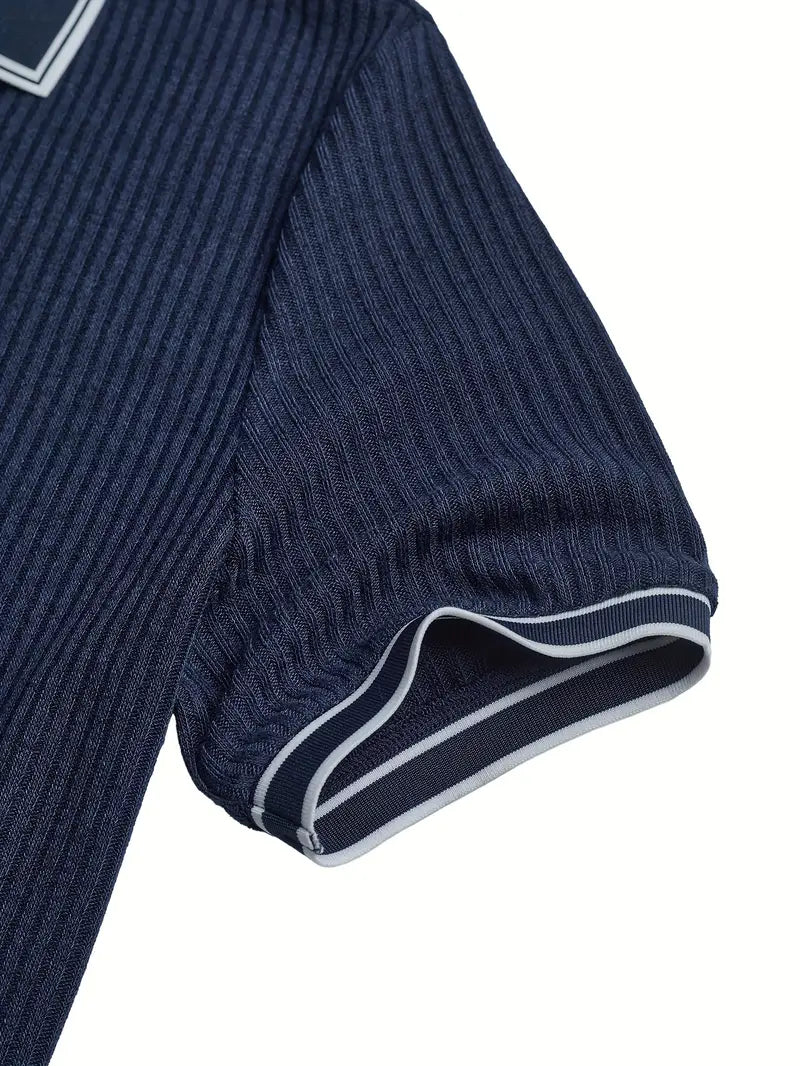 Edward | Striped Knit Polo