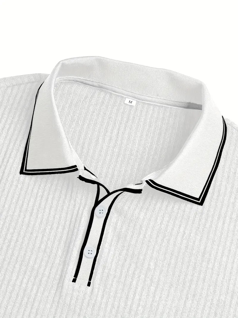 Edward | Striped Knit Polo