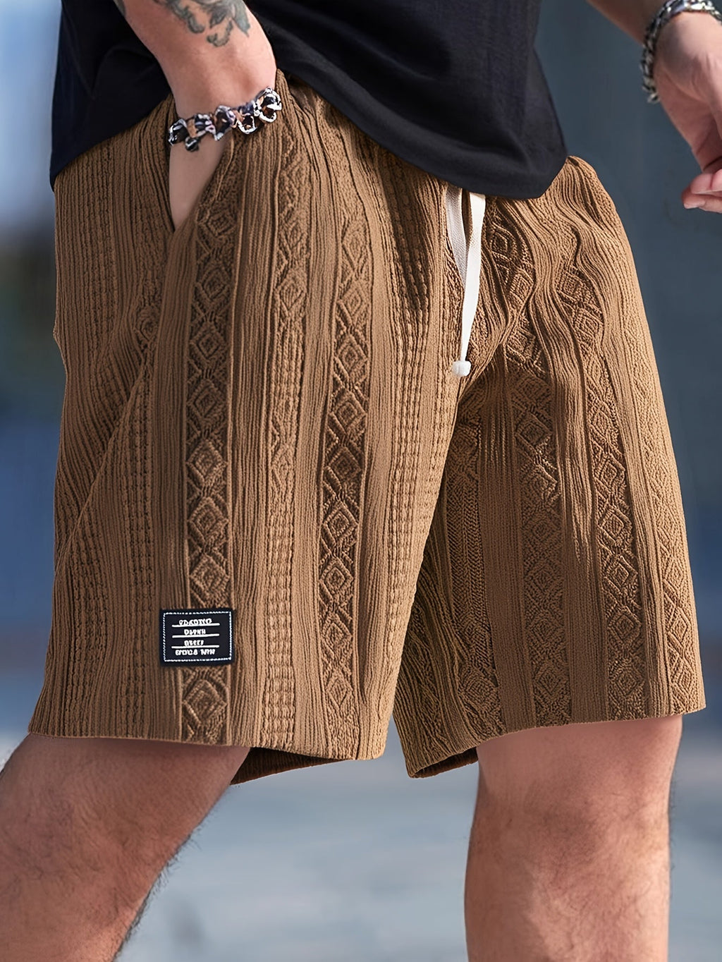 Eric | Textured Knit premium Shorts