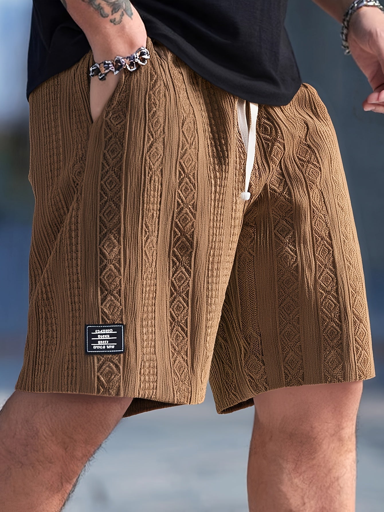 Eric | Textured Knit premium Shorts