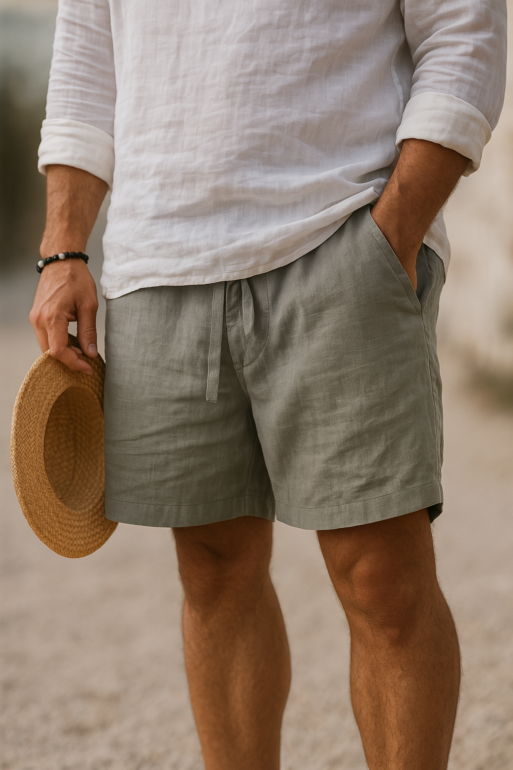 Edward | Premium Linen Blend Summer Shorts
