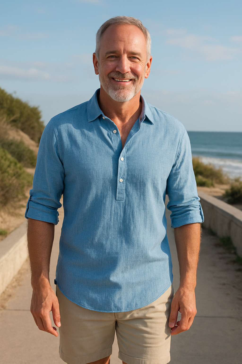 Charles | Elegant Cotton and Linen Shirt