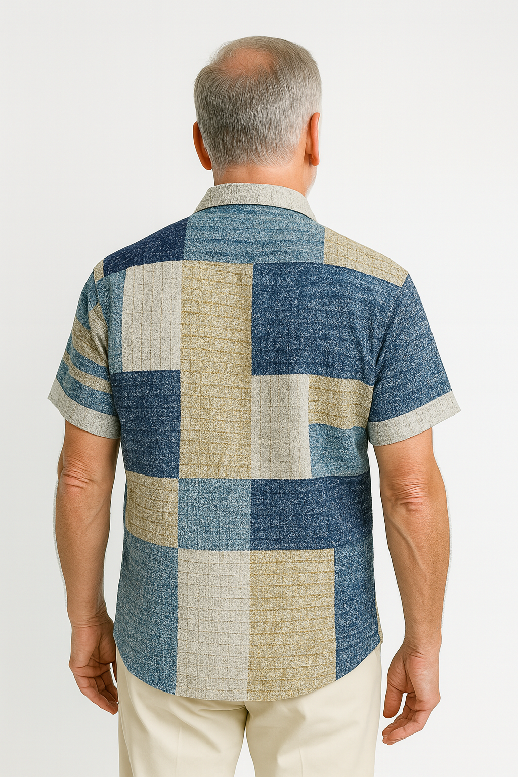 Steve | Coastal Patchwork Linen Shirt