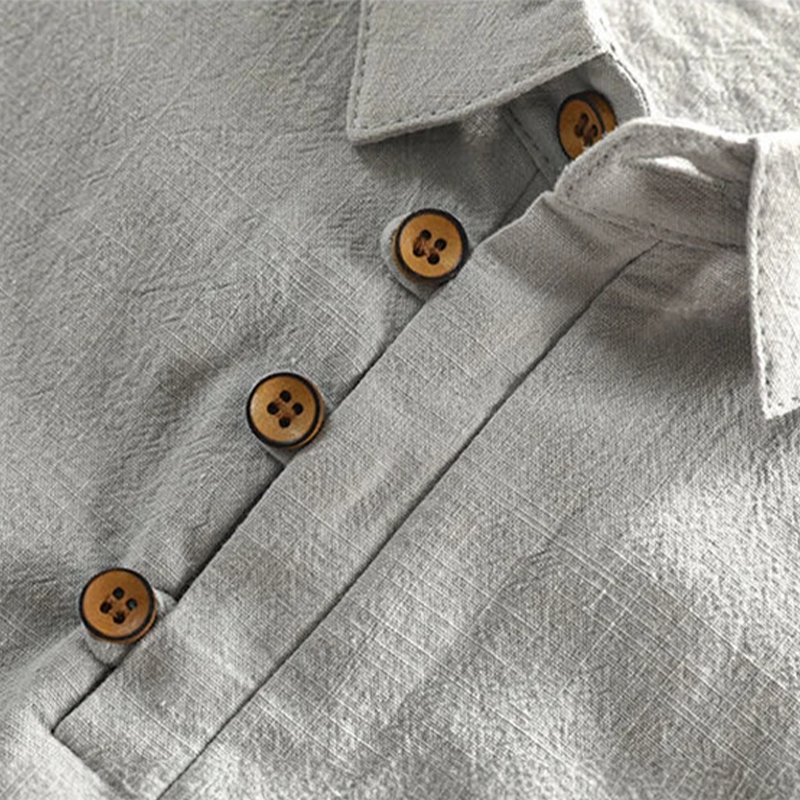 Graham | Washed Navy Linen Polo