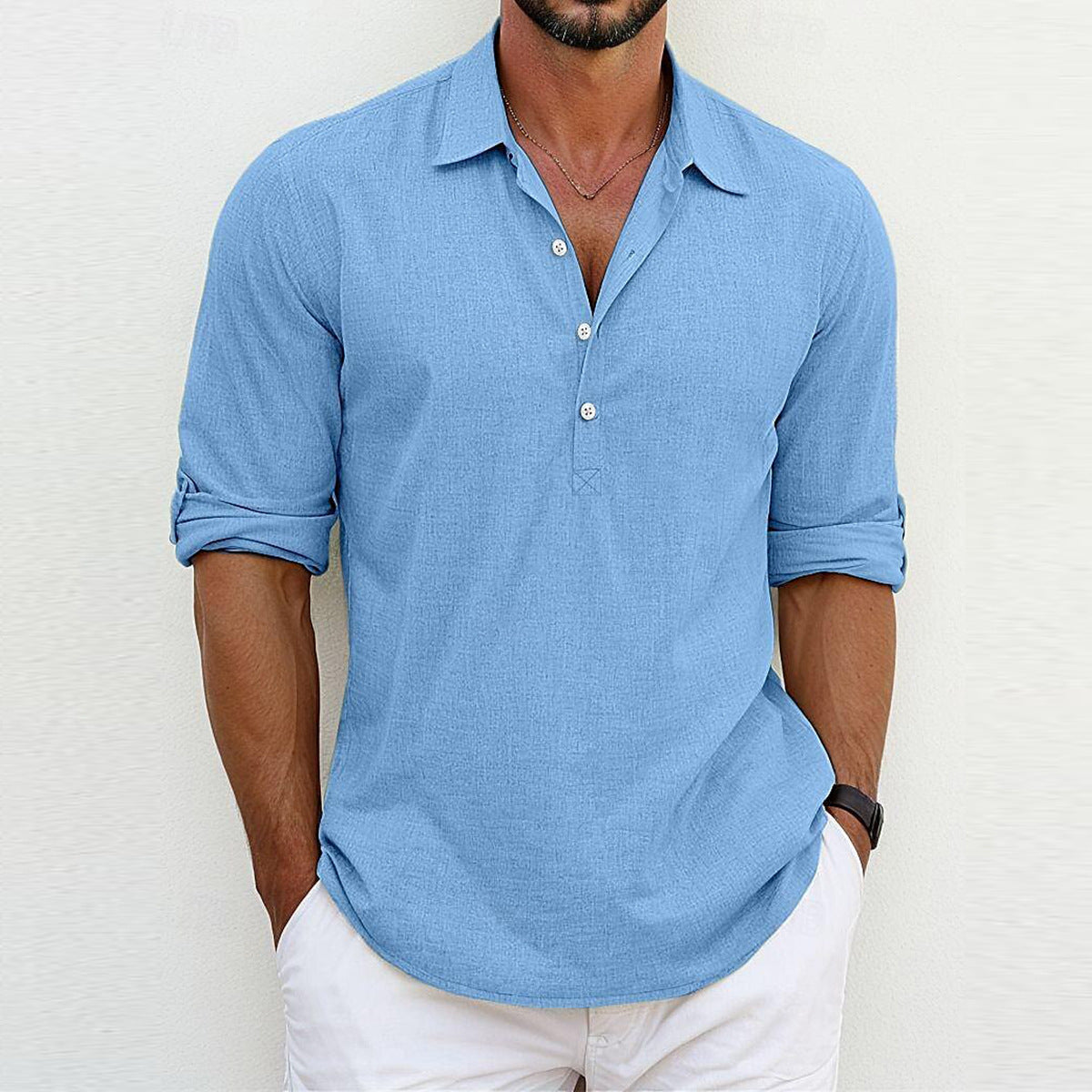 Charles | Elegant Cotton and Linen Shirt