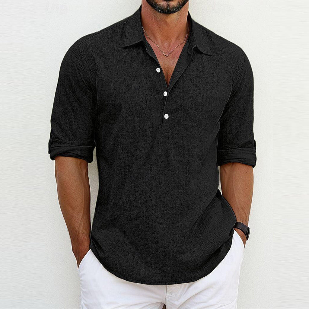 Charles | Elegant Cotton and Linen Shirt