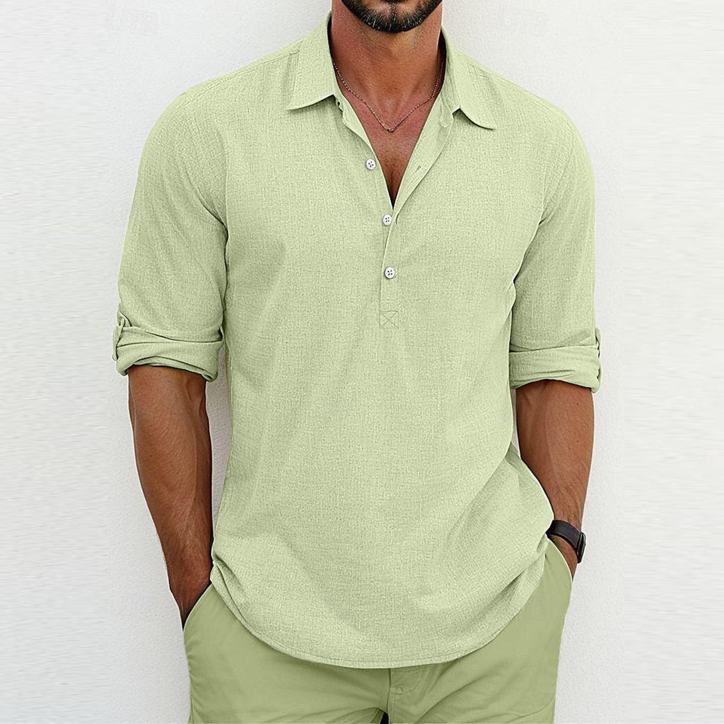 Charles | Elegant Cotton and Linen Shirt