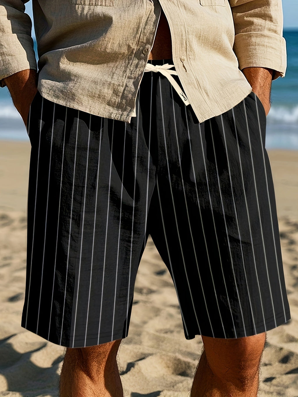 Stanley | Relaxed Striped Beach Shorts
