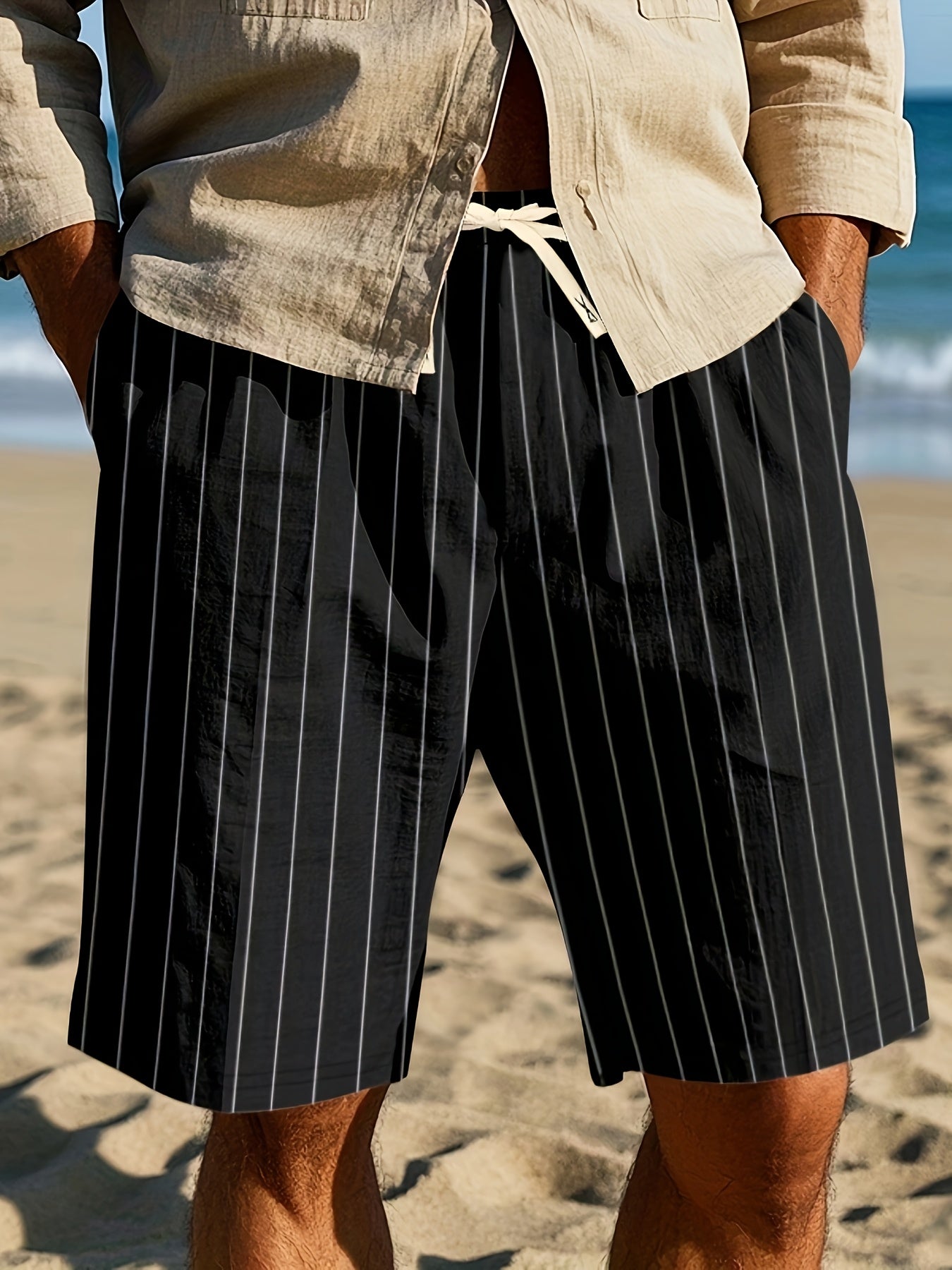 Stanley | Relaxed Striped Beach Shorts