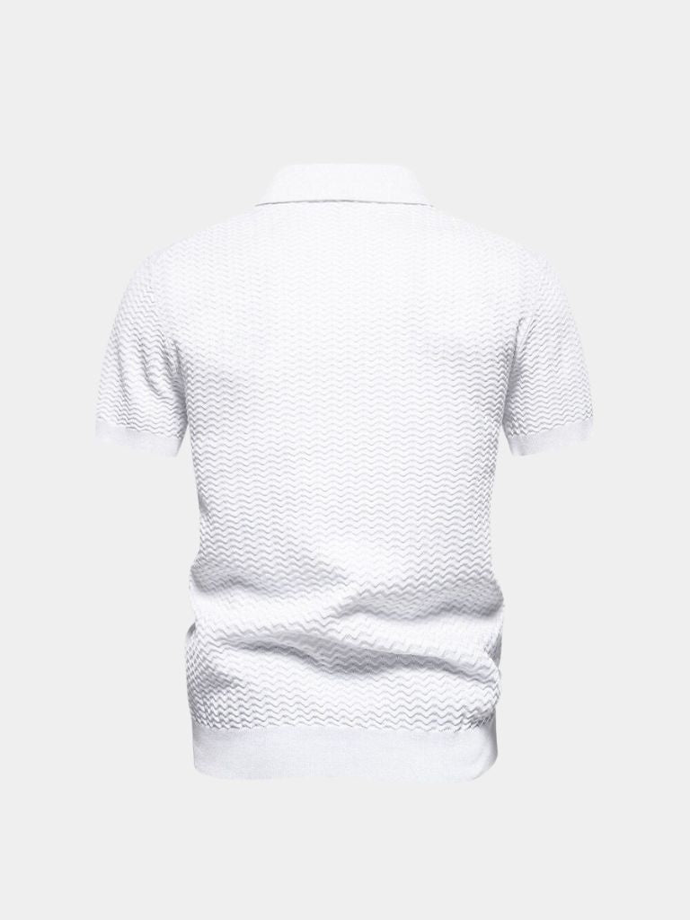 Martin | Textured Zip Polo