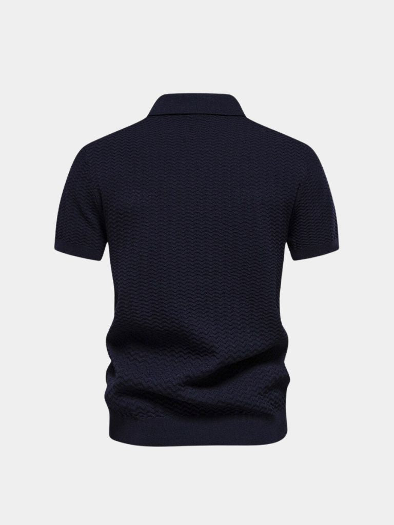 Martin | Textured Zip Polo