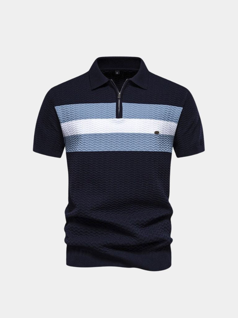 Martin | Textured Zip Polo