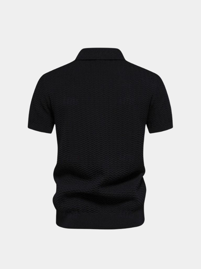 Martin | Textured Zip Polo