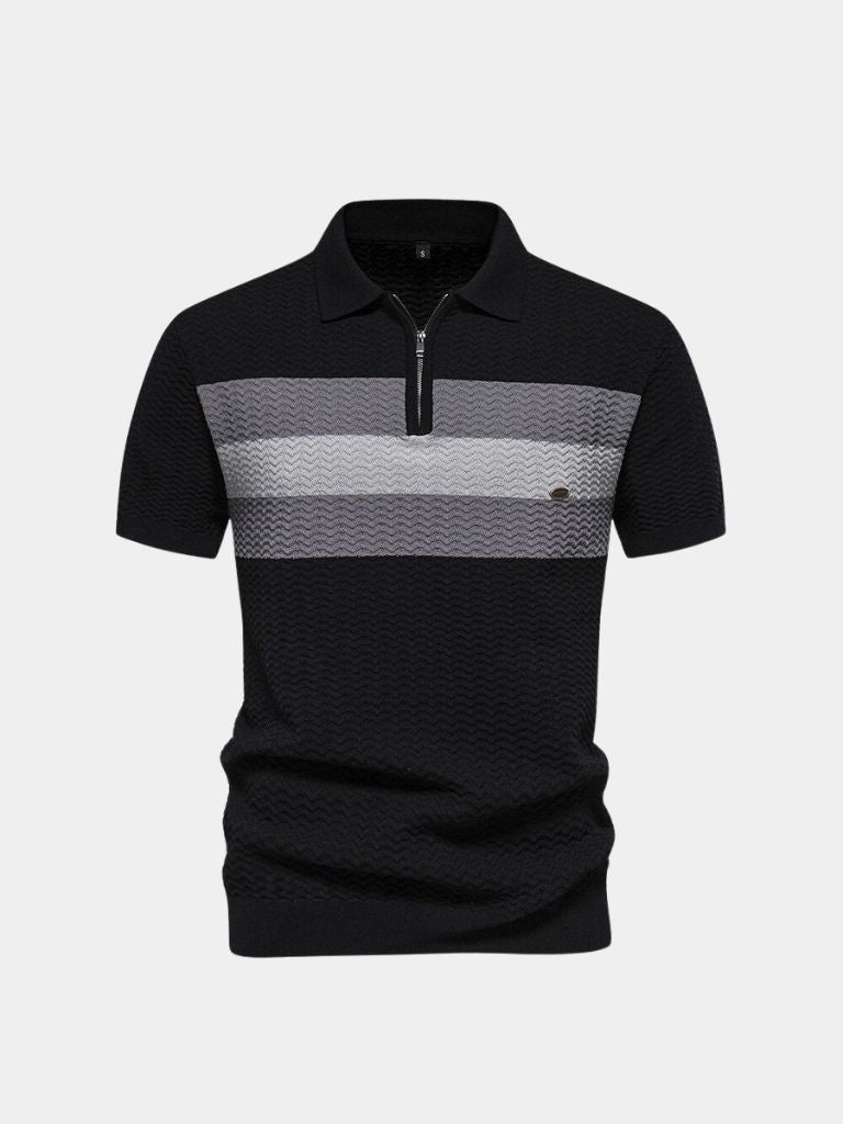 Martin | Textured Zip Polo