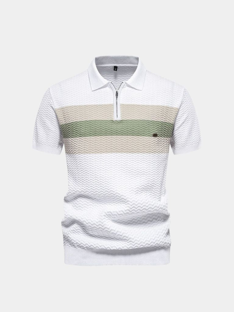 Martin | Textured Zip Polo