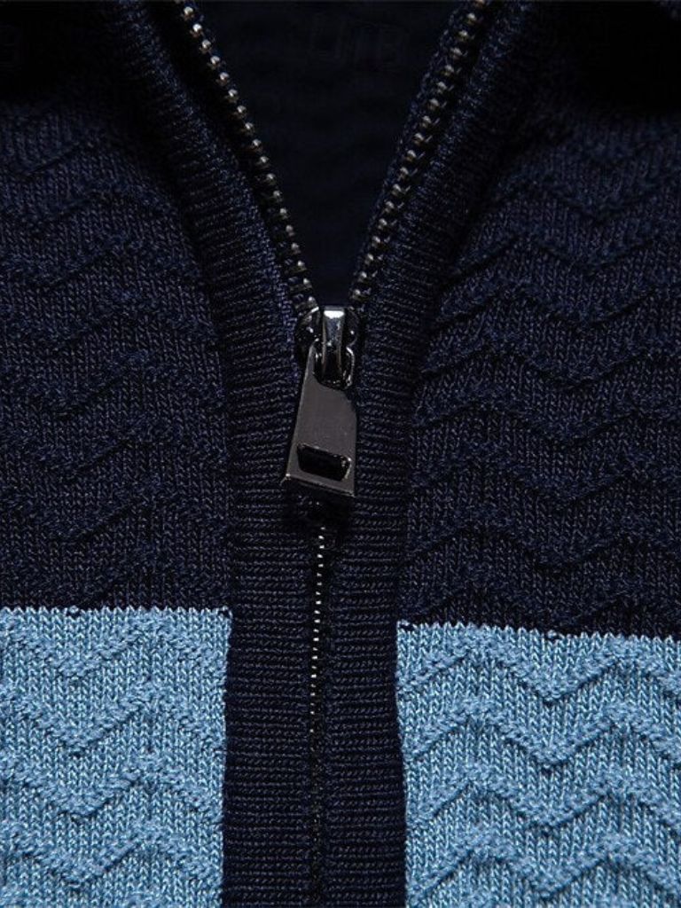 Martin | Textured Zip Polo