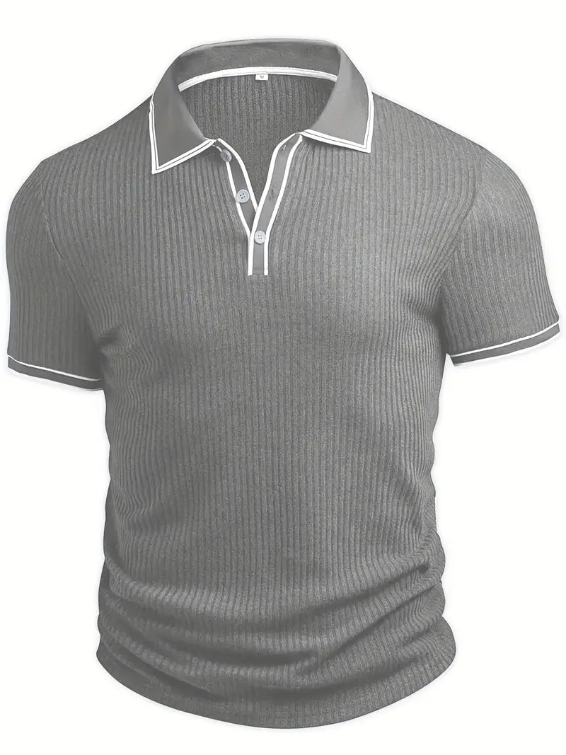 Edward | Striped Knit Polo