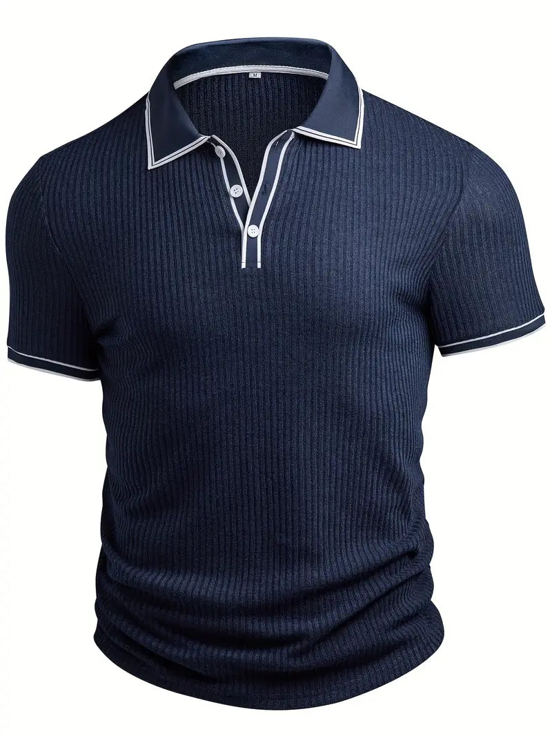 Edward | Striped Knit Polo