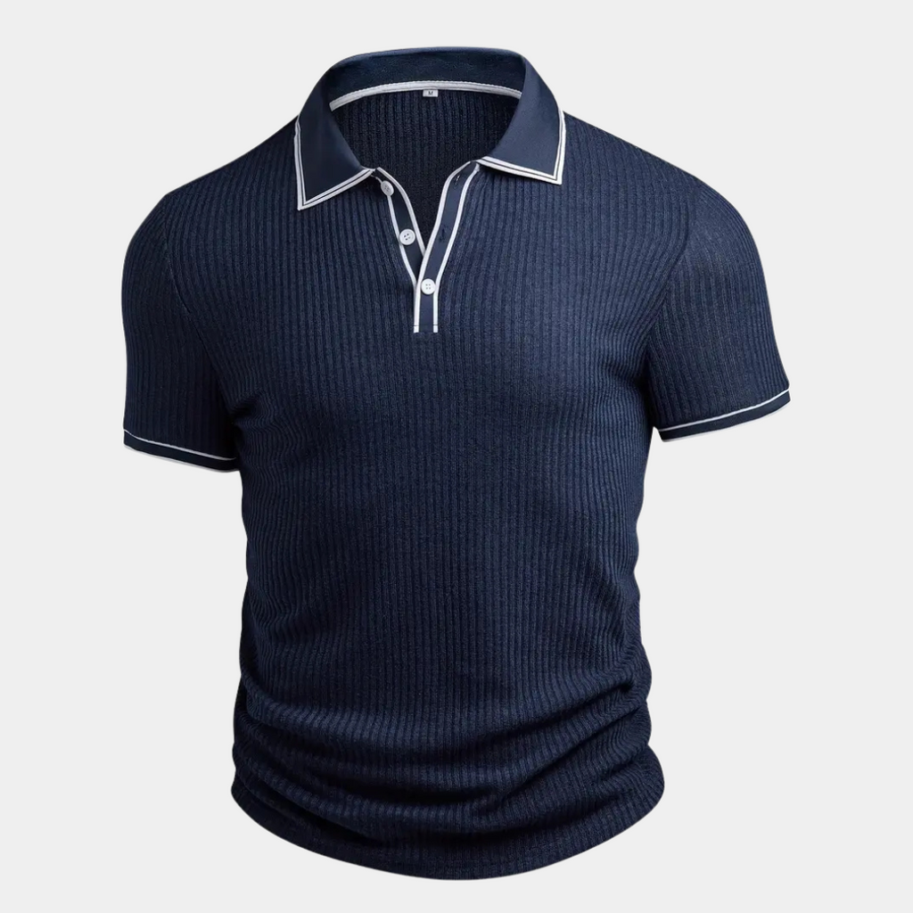 Edward | Striped Knit Polo
