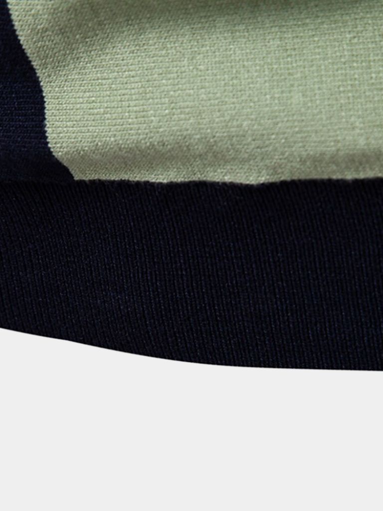 Douglas | Polo with Taupe & Ivory Vertical Stripes